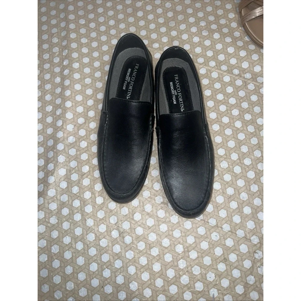 Mercanti Fiorentini Mens Beautiful Black Leather Driving Loafers Size 8.5
